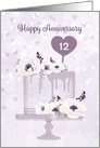 Customize Year Wedding Anniversary with Cake card