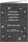 Customize Front Customer Retention Chalkboard with Floral Border card