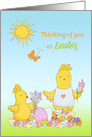 Easter Yellow Chicks Thinking of You card