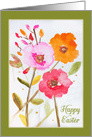 Easter Vivid Watercolor Floral card