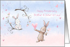 For Brother & Sister in Law Wedding Anniversary with Bunnies card