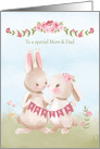 For Mom and Dad Springtime Easter Bunnies card