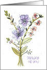 Watercolor Doodle Bouquet Thinking of You card