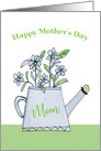 For Mom on Mothers Day Watering Can with Flowers card