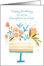 For Daughter in Law Birthday Cake Topped with Flowers card