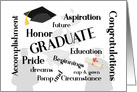 Graduate Word Cloud with Cap and Diploma card
