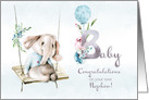 Congratulations New Nephew Baby Elephant on Swing card