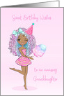 Birthday For Granddaughter Sassy Young Adult with Dark Skin card