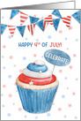 Fourth of July Patriotic Cupcake Celebration card