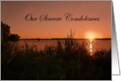 Lakeside Sunset, Condolences card