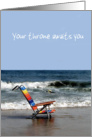 Beach Chair, Ocean, Retirement card