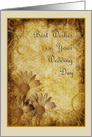 Wedding Day Wishes Vintage Daisies card