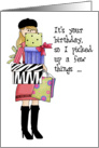 Birthday Shopper card