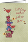 Birthday Wishes Birds card