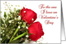 Valentine Red Roses card