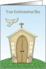 Church and Dove Confirmation Blessing card