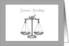 Scales of Justice Attorney Season’s Greetings card