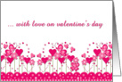 Valentine Hearts and Flowers card