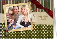 Green Dots Scrap Christmas Photo Card