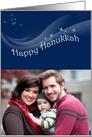 Hanukkah Blue Swirl Photo Card