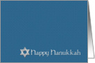 Happy Hanukkah, Star of David, Blue card