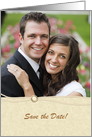 Cream Pearls, Jewel Save the Date Announcement Photo Card
