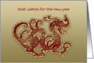 Happy Chinese New Year, Red Gold Dragon card