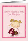 Granddaughter, Valentine, Little Girl, Heart, Candy card