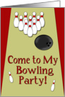 Bowling Party Invitation card