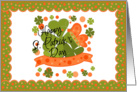 Happy St. Patrick’s Day, Shamrocks, Polka Dots card