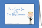 Holy Communion, Boy, Blue card