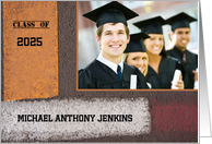 Painted Pavement, Photo Graduation Announcement card