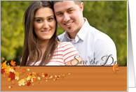 Autumn Leaves Save the Date Photo Announcement card