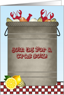 Crab Boil Dinner Party Invitation card