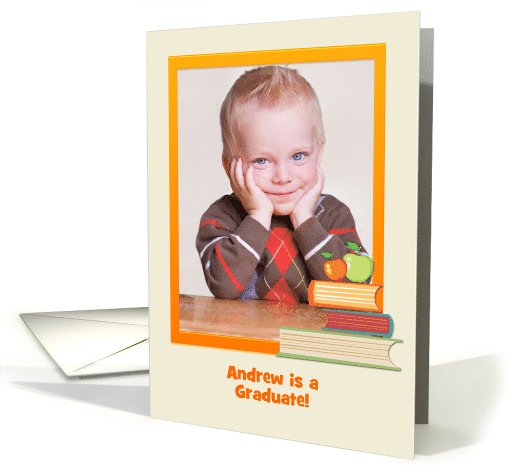 Books, Apples Graduation Photo card (1103152)