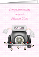 Lesbian, Just Married Congratulations card