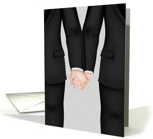 Two Grooms, Gay Male Wedding Congratulations card (1128594)
