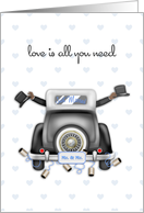 Two African American Grooms,Gay Male Wedding Congratulations card