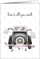 Two African American Brides, Lesbian Wedding Announcement card