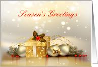 Gold Holiday Celebration, Season’s Greetings card