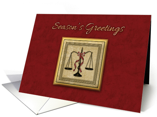 Scales of Justice, Attorney, Season's Greetings card (1135400)