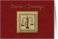 Scales of Justice, Attorney, Season’s Greetings card