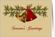 Holiday Bells, Holly, Branch card
