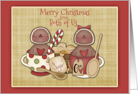 Holiday Gingerbread Cookies, From Both of Us card