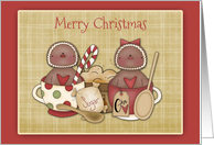 Holiday Gingerbread Cookies, Merry Christmas card