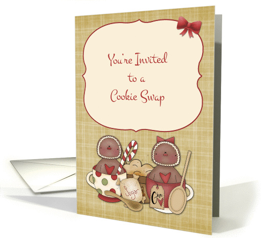 Holiday Gingerbread Cookies, Cookie Swap Invitation card (1149928)