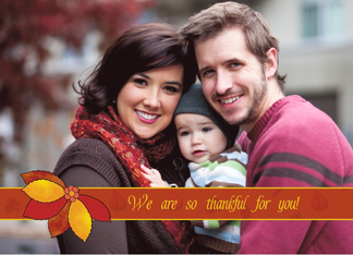 Thanksgiving Leaves, Photo Card