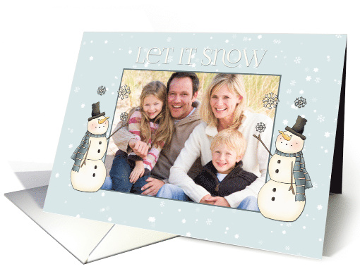 Whimsical Snowmen, Let it Snow, Holiday Photo card (1156966)