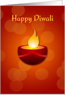 Happy Diwali, Red Candle card