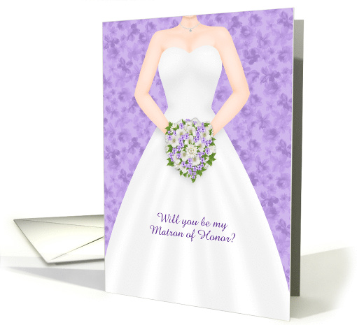 Wedding Party Invitation, Bride, Purple Floral, Customizable card